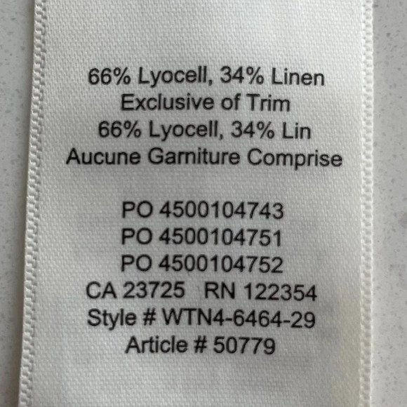 Aritzia Wilfred Allegra Button Close Linen Lyocell Casual Pants Salmon Sz 4 - Picture 13 of 13